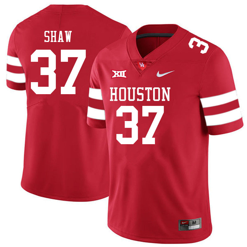 Men #37 Jamaal Shaw Houston Cougars College Big 12 Conference Football Jerseys Sale-Red - Click Image to Close